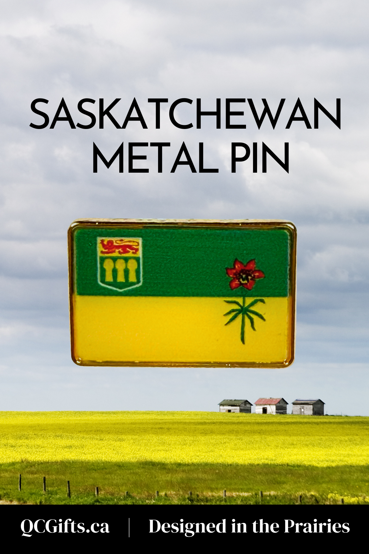 Saskatchewan Flag Metal Pin