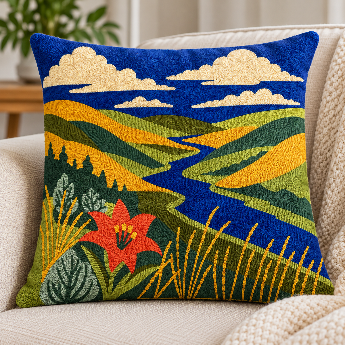 Prairie-Inspired Embroidered Pillow Covers