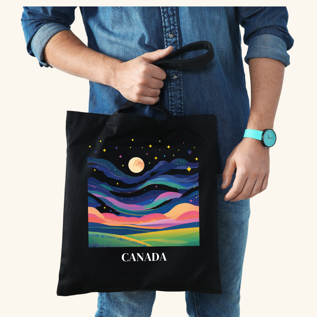 Aurora Borealis Large Canvas Bag