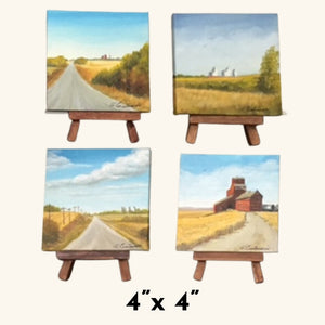 We, at QCGifts.ca, are delighted to showcase Audrey's remarkable artwork, which perfectly complements our curated gift boxes. Whether it's a small 3 x 3-inch painting or a larger piece, Audrey's creations add a touch of charm and warmth to any present. Imagine gifting your loved ones with a thoughtfully crafted gift box from QCGifts.ca, adorned with Audrey's art, each stroke reflecting the heart of Saskatchewan.