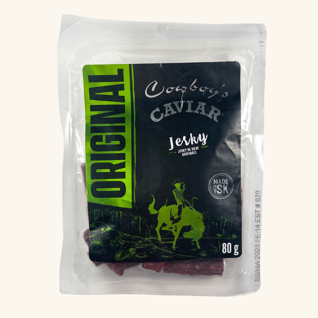 Soft, flavorful beef jerky made from 100% Canadian beef. Try the signature "Cowboy's Candy" flavor!