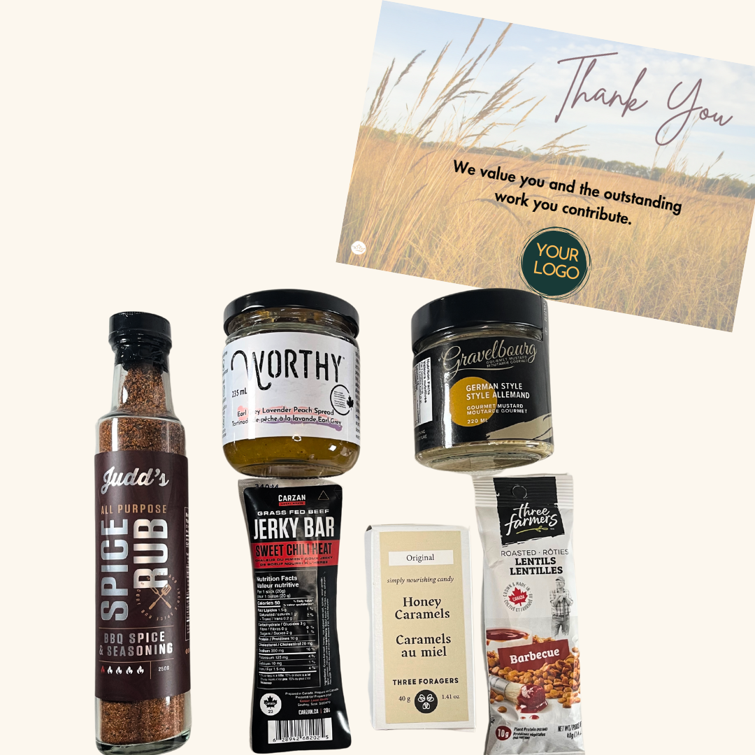 erfect for business partners, executive teams, and valued clients, this curated selection showcases the best of Saskatchewan’s artisanal flavors, supporting local farmers and makers while delivering a memorable culinary experience.