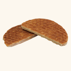 Maple Terroir Maple Syrup Stroopwafel – A premium Canadian twist on the classic stroopwafel, made with organic maple syrup, real butter, and local dairy ingredients.