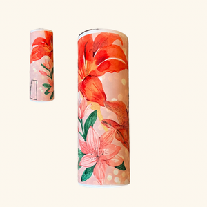 Prairie Lily skinny tumbler showcasing Saskatchewan’s provincial flower in a stylish, travel-friendly stainless steel design