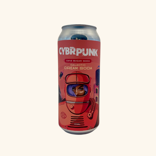 Cyberpunk Galactic Cream Soda – Craft Soda from Saskatchewan

Experience a bold new take on cream soda with Cyberpunk Galactic Cream Soda, a locally crafted beverage made right here in Saskatchewan. This 473ml can is packed with a futuristic twist on a classic favorite, delivering a smooth, creamy taste with an electrifying burst of flavor.